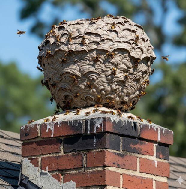 Nid de frelons asiatiques Solliès-Toucas